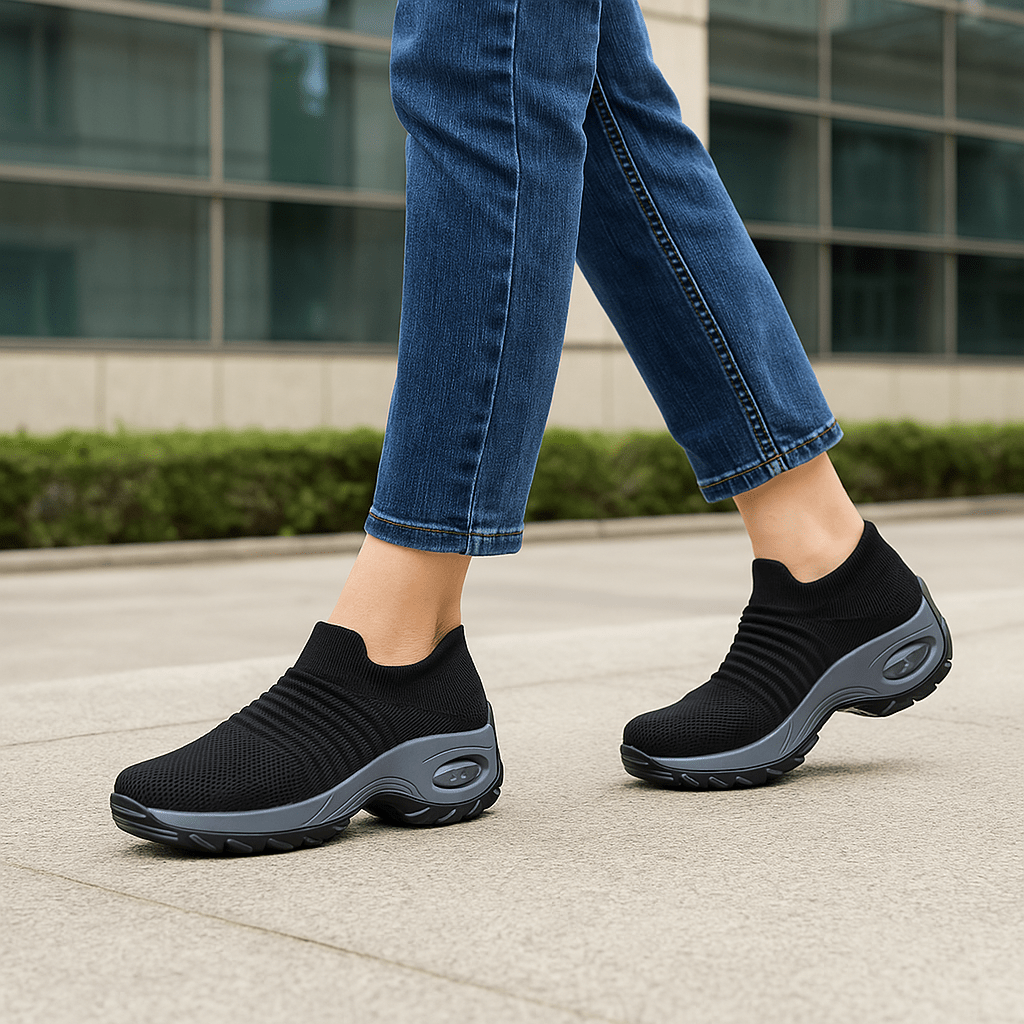 Lumarelief Women’s Breathable Slip-On Platform Sneaker