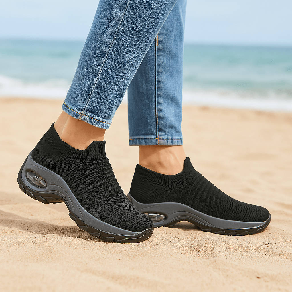 Lumarelief Women’s Breathable Slip-On Platform Sneaker