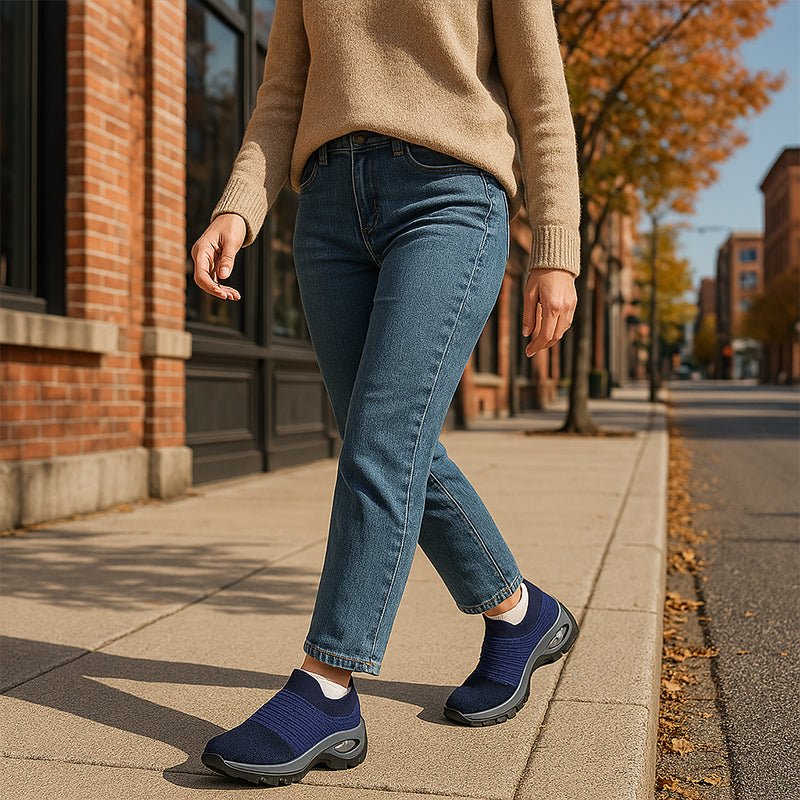 Lumarelief Women’s Breathable Slip-On Platform Sneaker