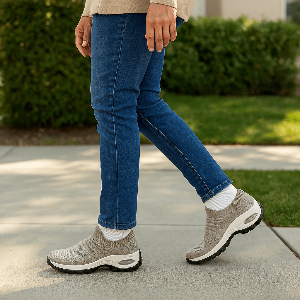 Lumarelief Women’s Breathable Slip-On Platform Sneaker