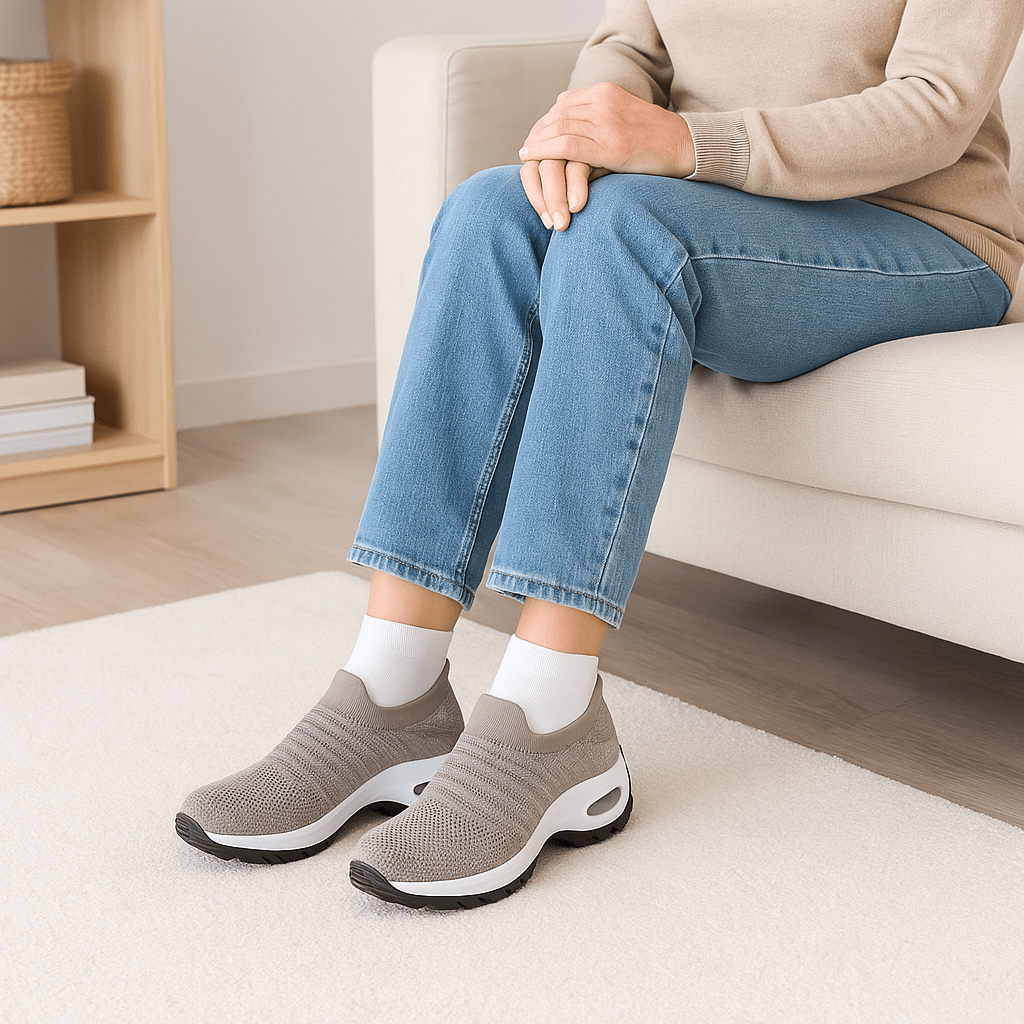 Lumarelief Women’s Breathable Slip-On Platform Sneaker